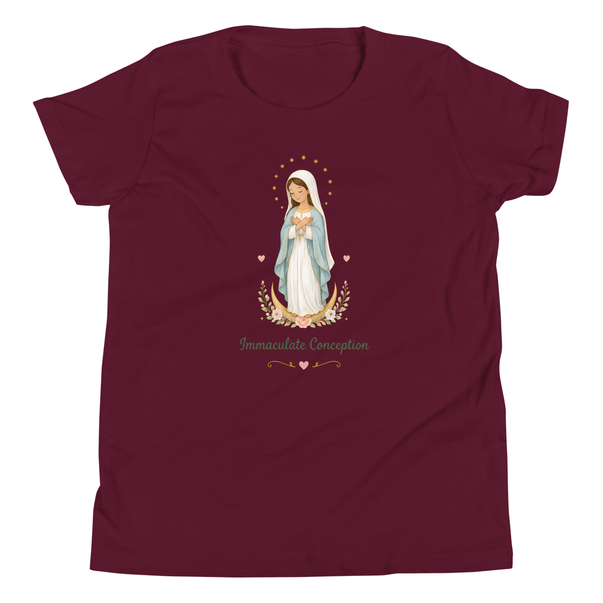 Immaculate Conception Girls — Printful flat · Maroon