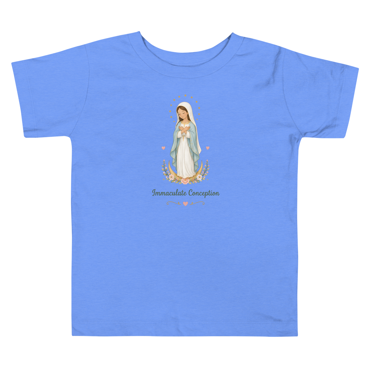 Immaculate Conception Toddler — Printful flat · Heather Columbia Blue