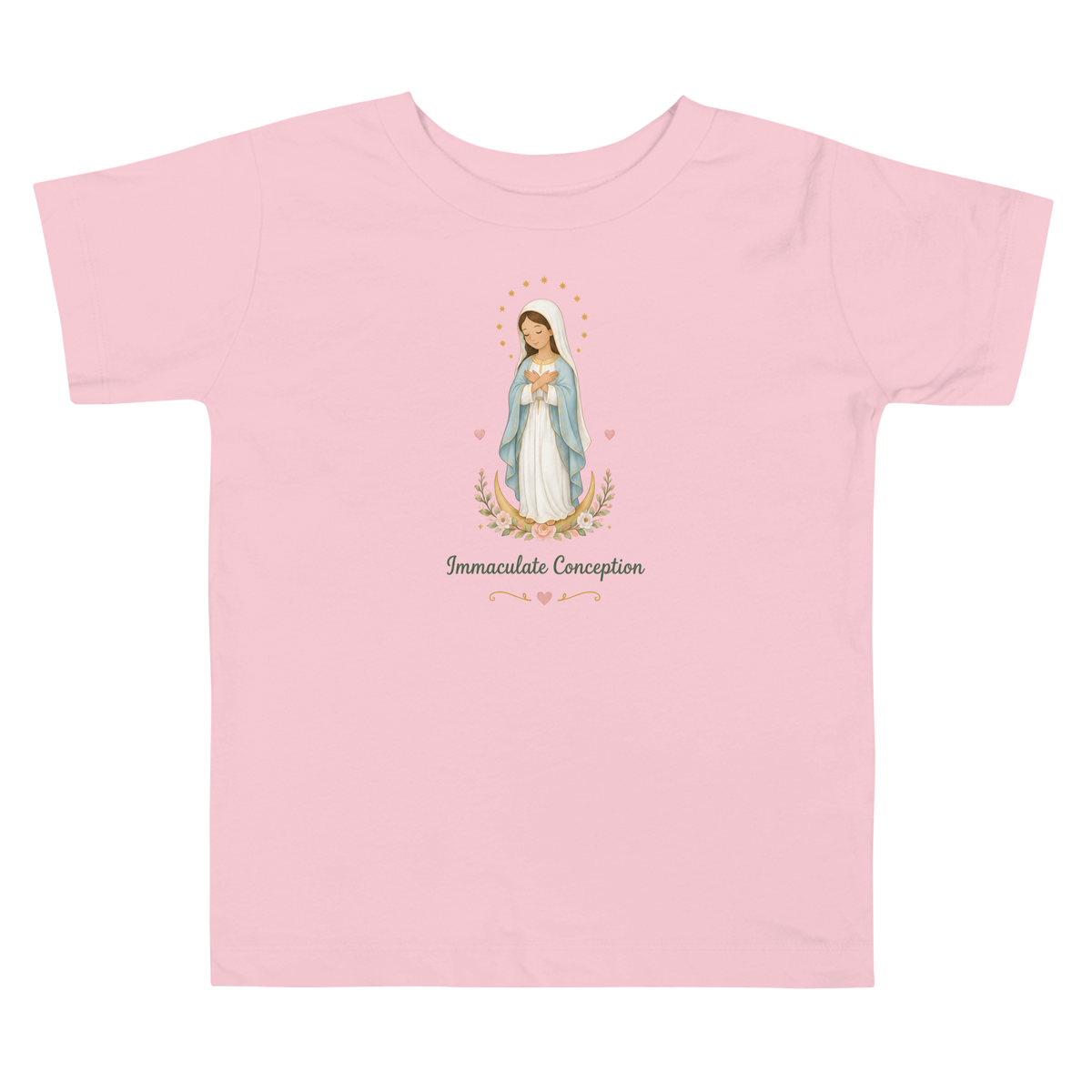 Immaculate Conception Toddler — Printful flat · Pink