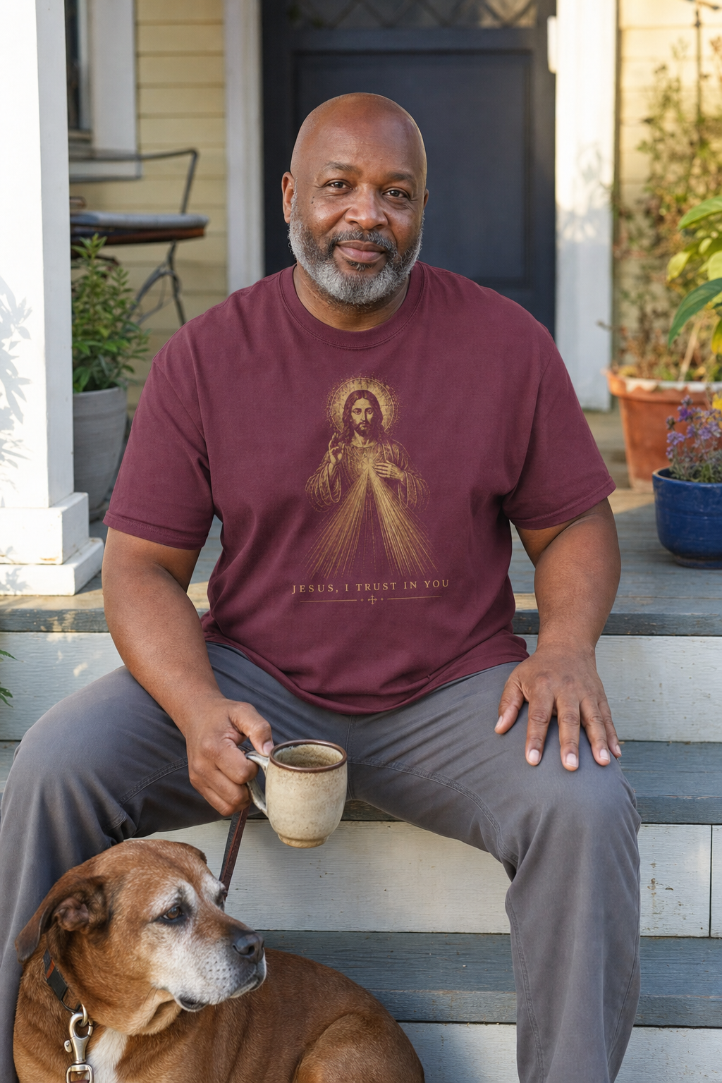 jesus-i-trust-in-you-t-shirt lifestyle · Maroon