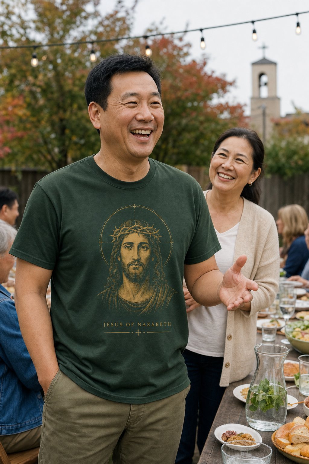 jesus-of-nazareth-t-shirt lifestyle · Forest Green