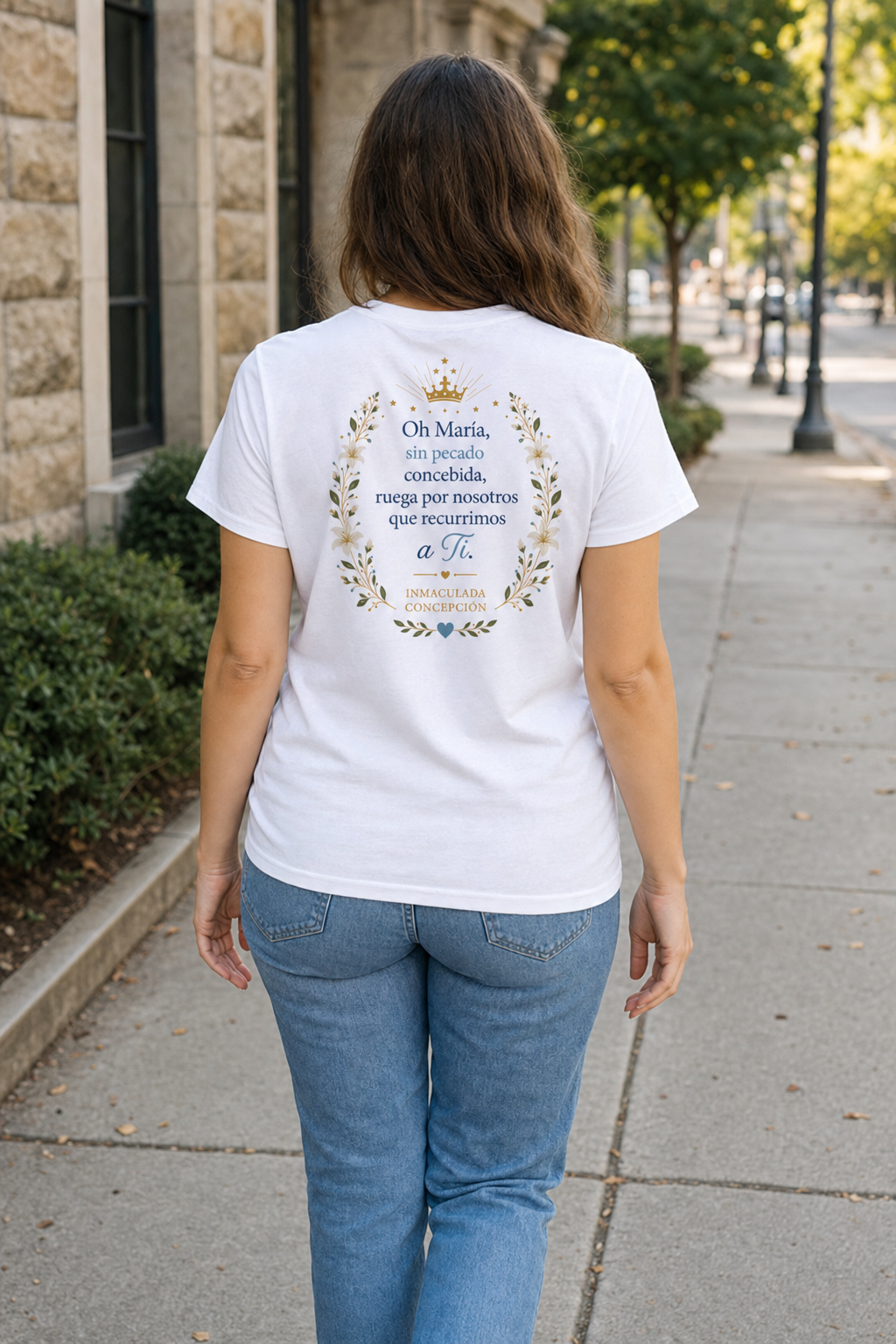 oh-maria-inmaculada-t-shirt lifestyle · White back