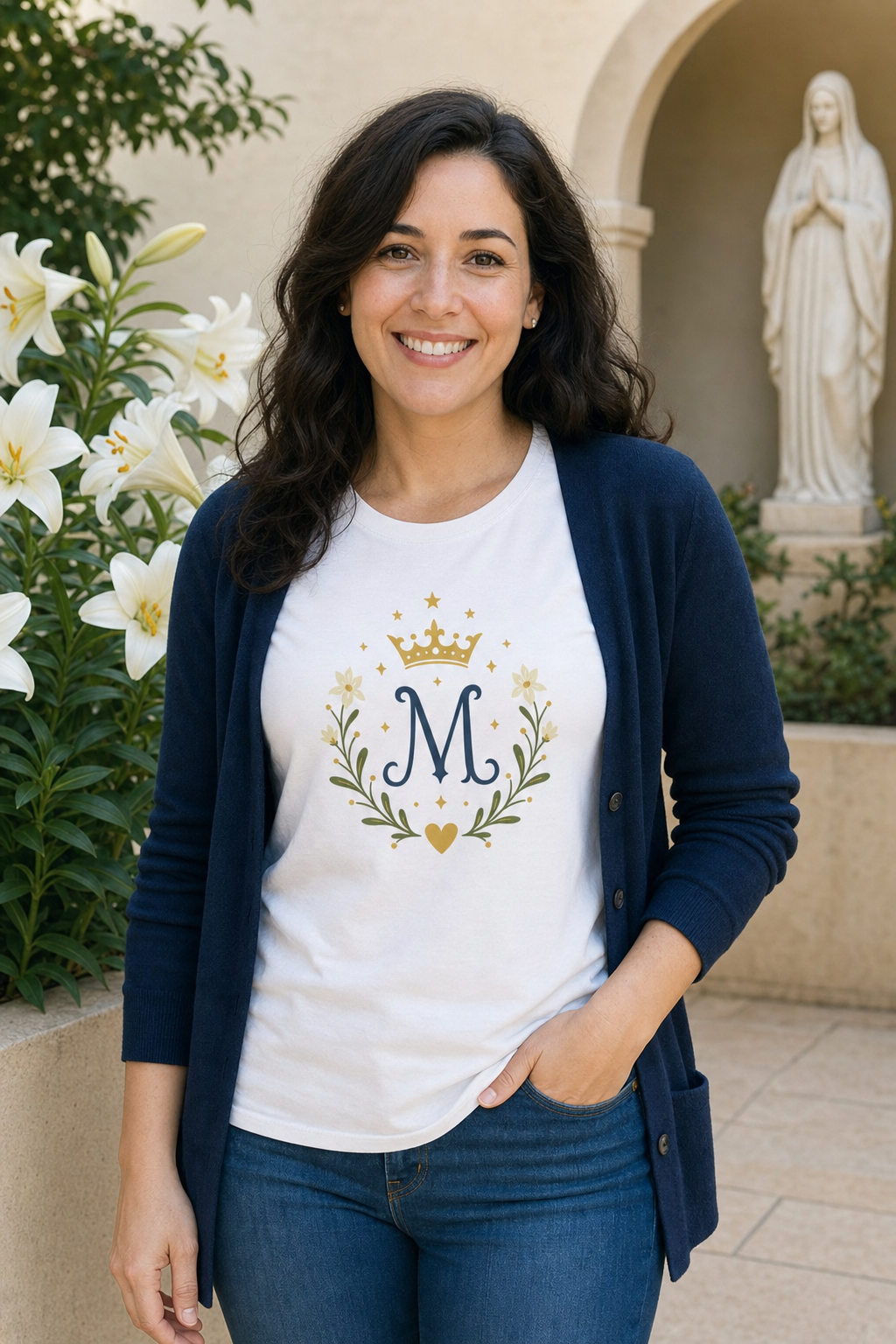 oh-maria-inmaculada-t-shirt lifestyle · White · bnr-card:womens-clothing · bnr-card:mama-maria