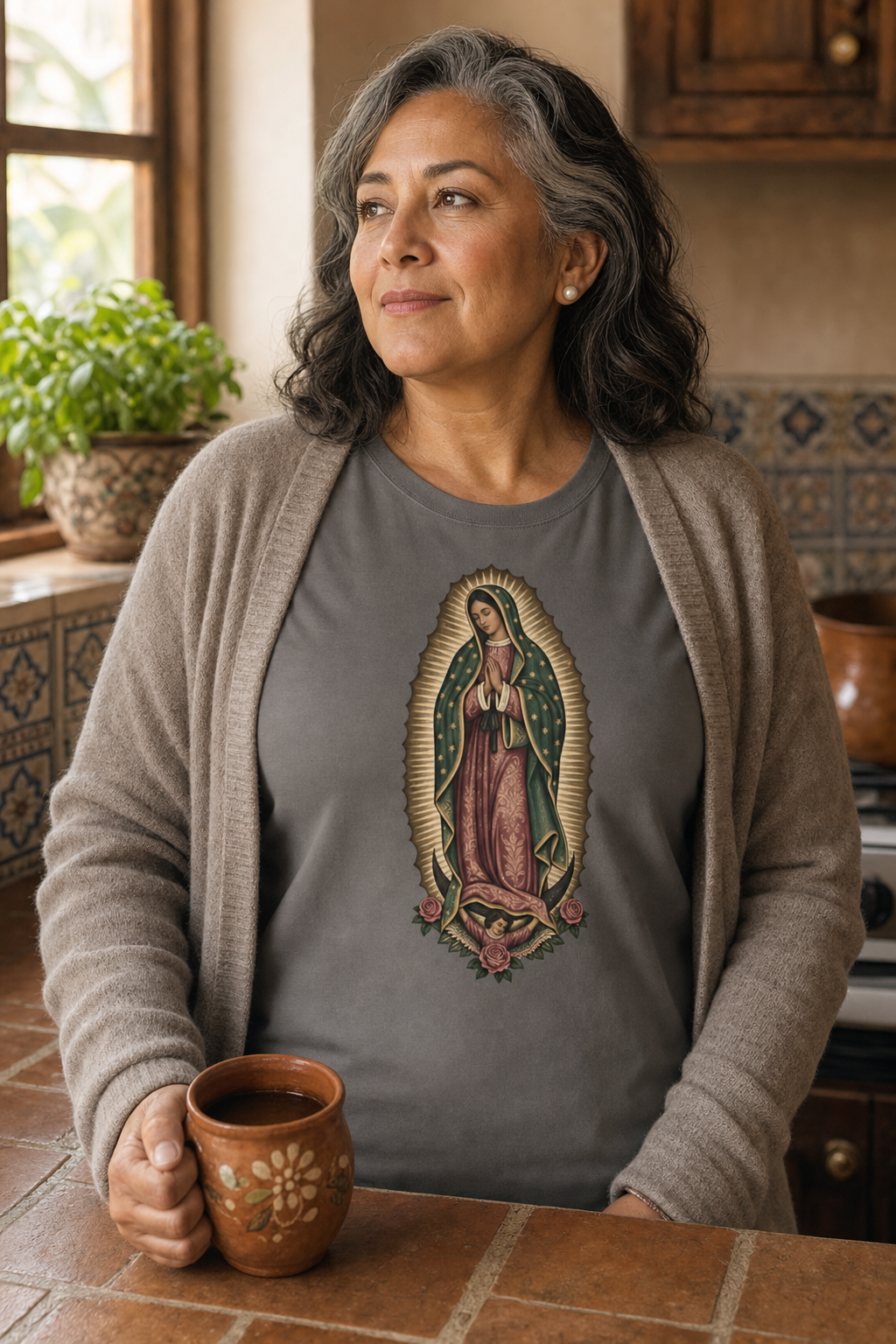 vintage-guadalupe-tee lifestyle · Charcoal
