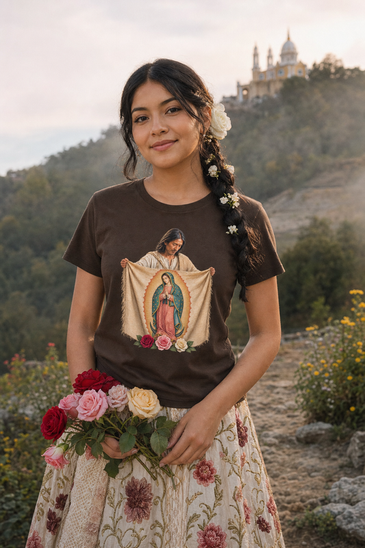 st-juan-diego-tee lifestyle · Dark Chocolate