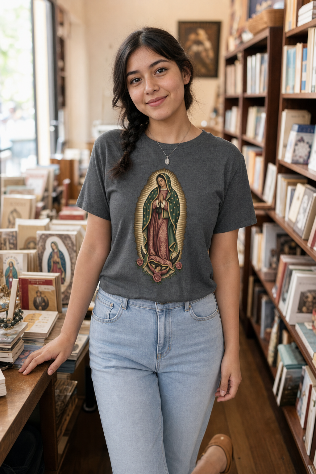 vintage-guadalupe-tee lifestyle · Dark Heather Grey