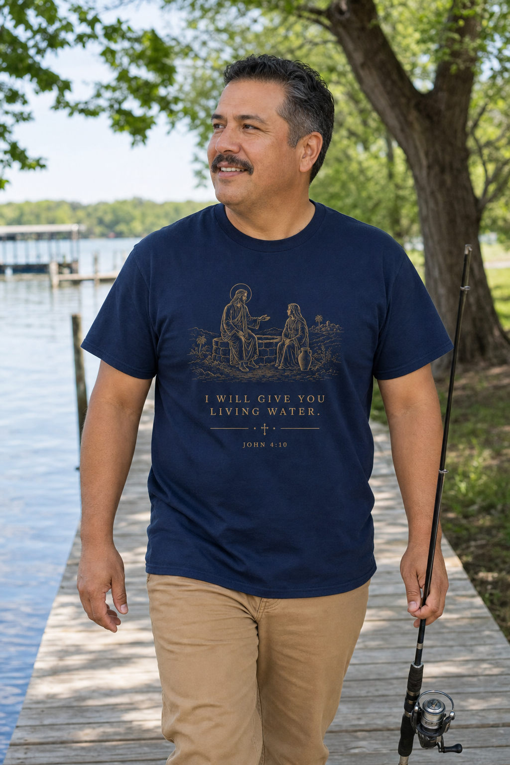 living-water-t-shirt lifestyle · Navy