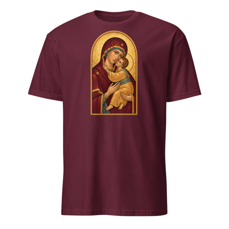 our-lady-of-vladimir-tee Softstyle Flat · Maroon