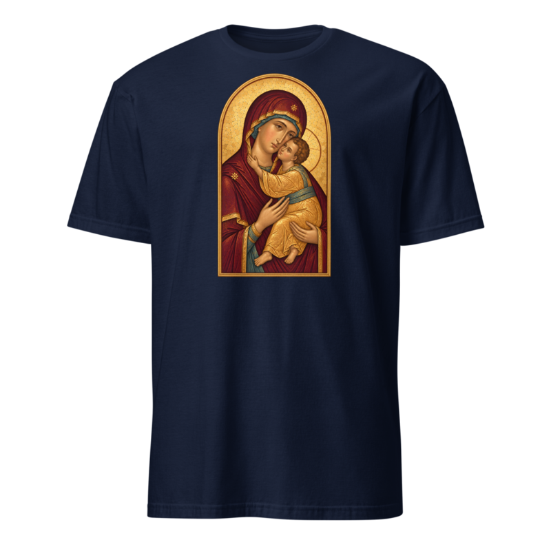 our-lady-of-vladimir-tee Softstyle Flat · Navy