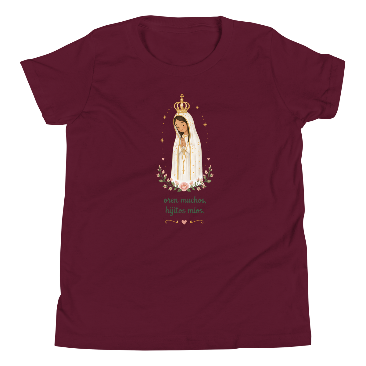 Oren Muchos Fátima Girls — Printful flat · Maroon