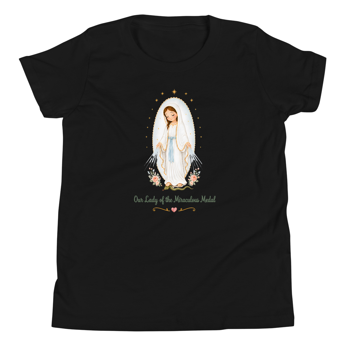 Our Lady of the Miraculous Medal Girls — Printful flat · Black
