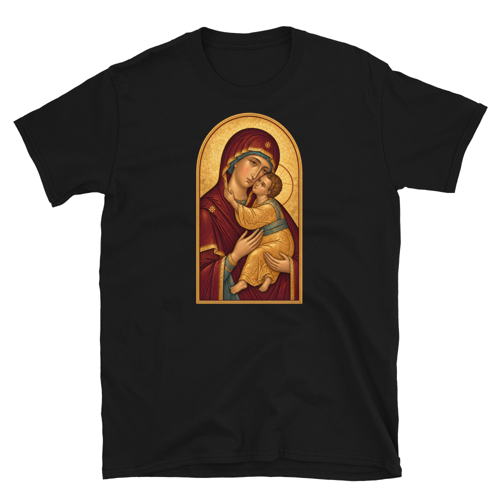 our-lady-of-vladimir-tee Softstyle Flat · Black