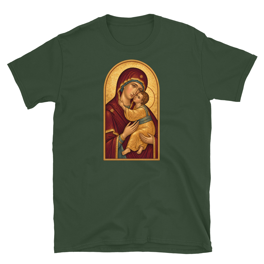 our-lady-of-vladimir-tee Softstyle Flat · Forest Green