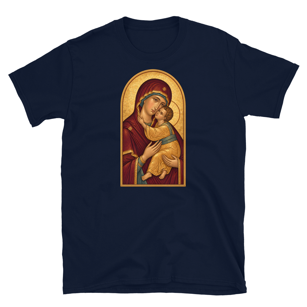 our-lady-of-vladimir-tee Softstyle Flat · Navy