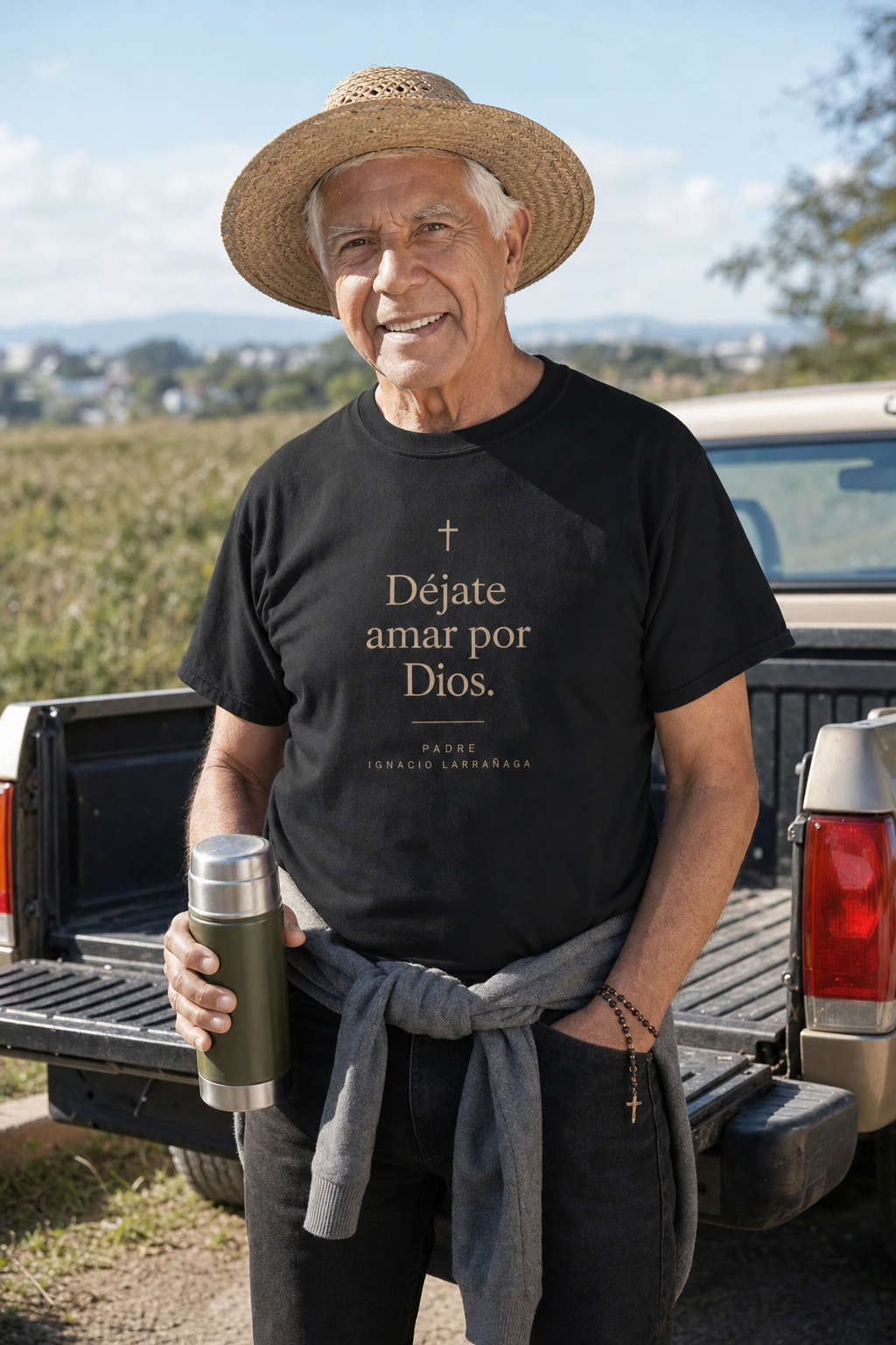 padre-ignacio-t-shirt lifestyle · Black