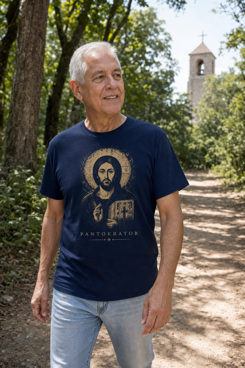 pantokrator-t-shirt lifestyle · Navy