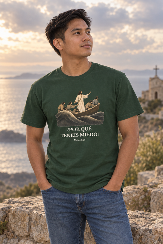 por-que-teneis-miedo-tee lifestyle · Forest Green · bnr-card:mens-clothing