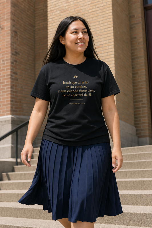 proverbios-22-gold-t-shirt lifestyle · Black · bnr-card:womens-clothing