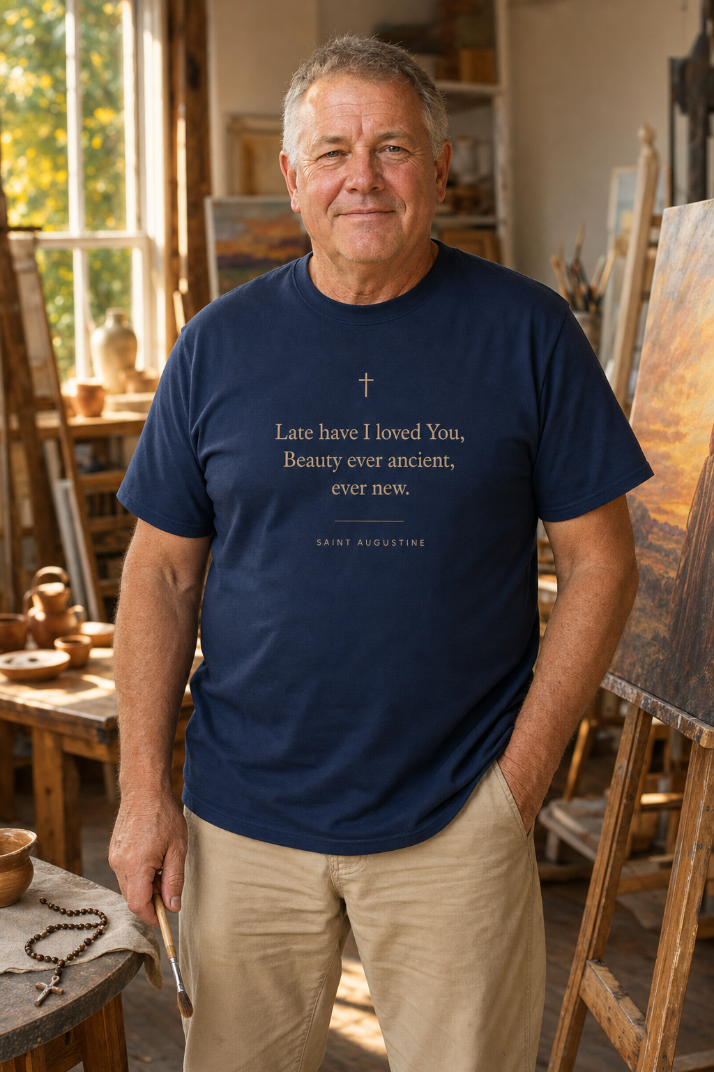 saint-augustine-t-shirt lifestyle · Navy