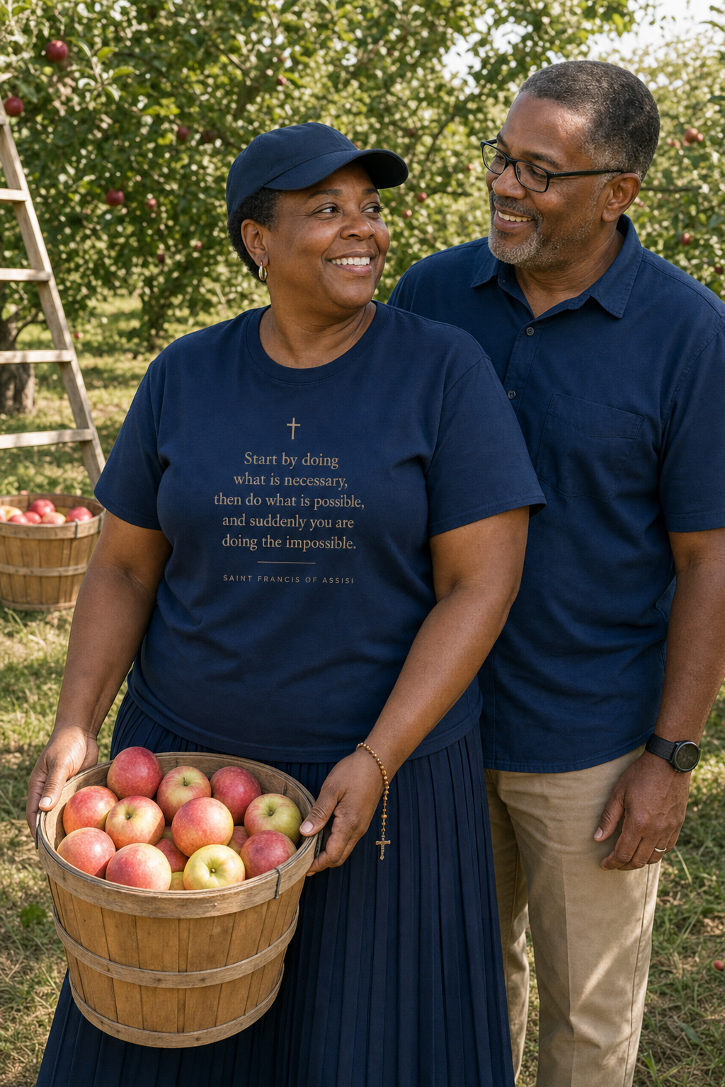 saint-francis-assisi-t-shirt lifestyle · Navy