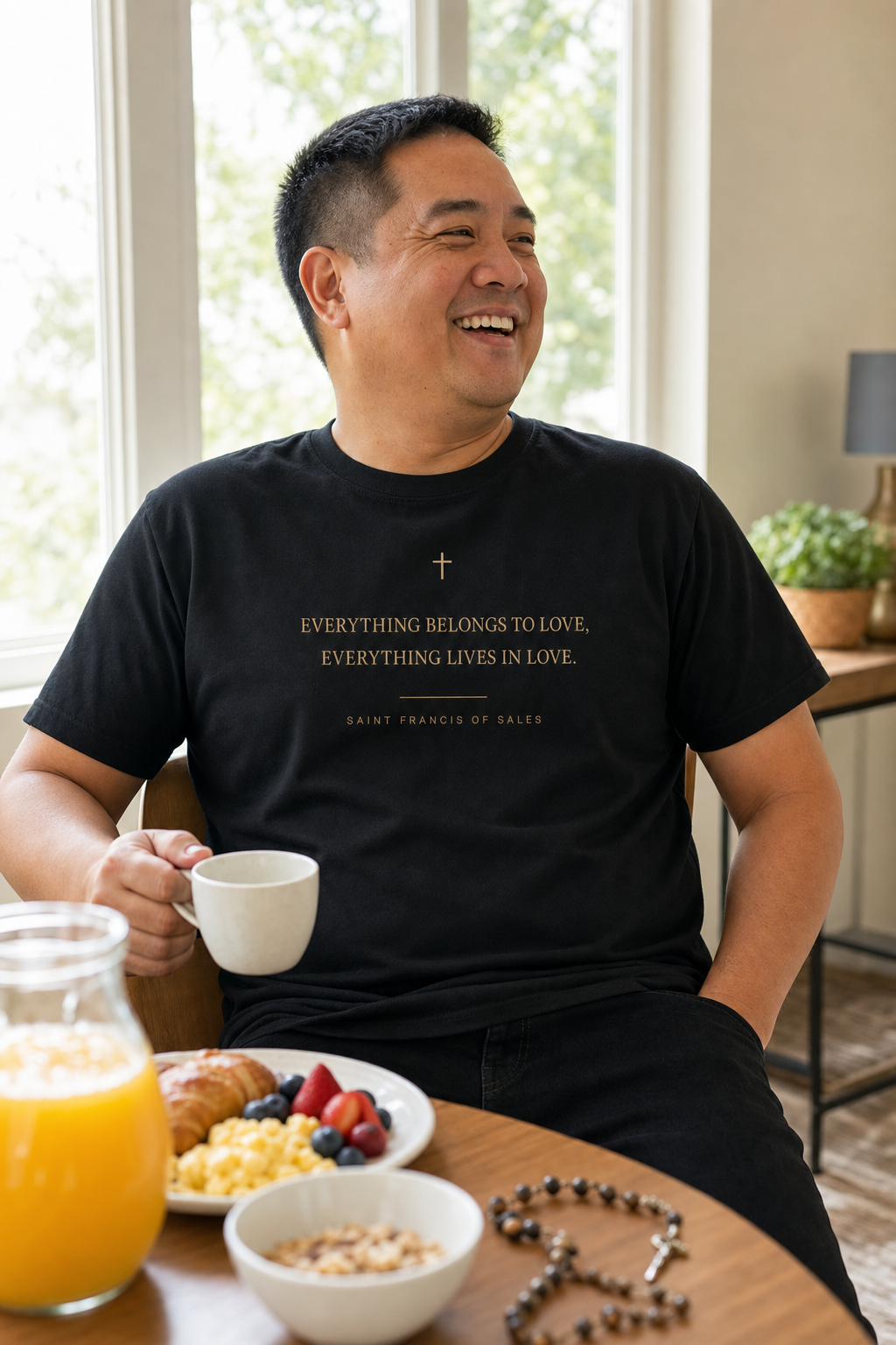 saint-francis-de-sales-t-shirt lifestyle · Black
