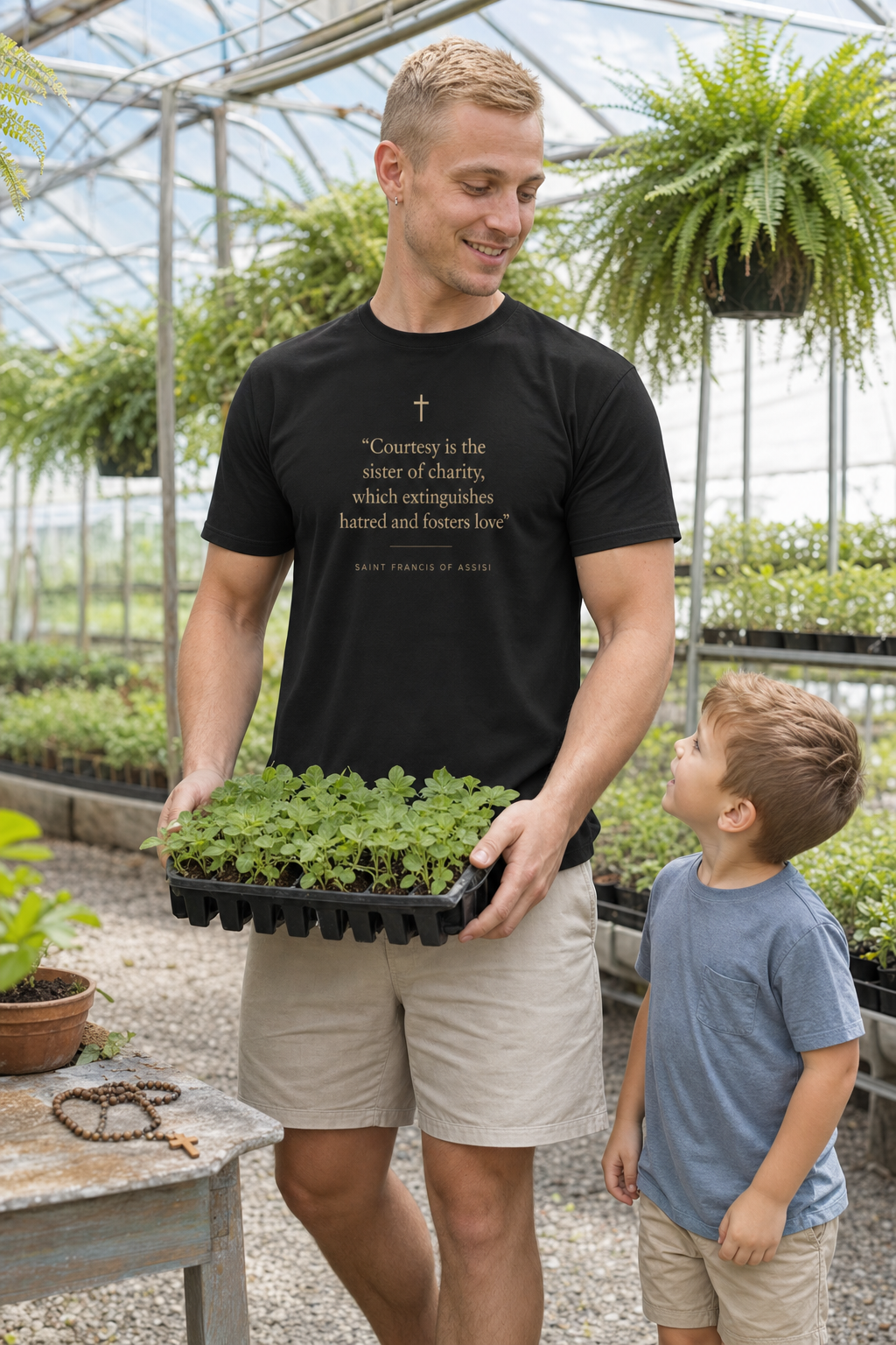 saint-francis-t-shirt lifestyle · Black