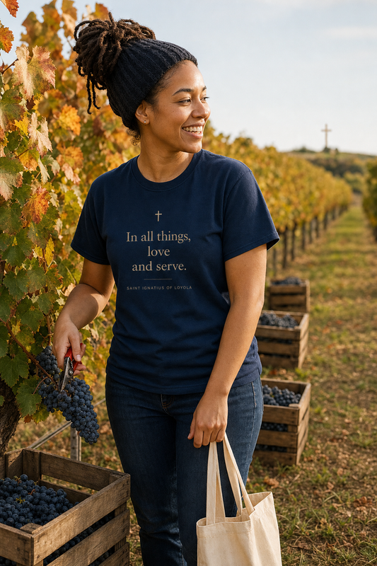 saint-ignatius-t-shirt lifestyle · Navy · bnr-card:womens-clothing