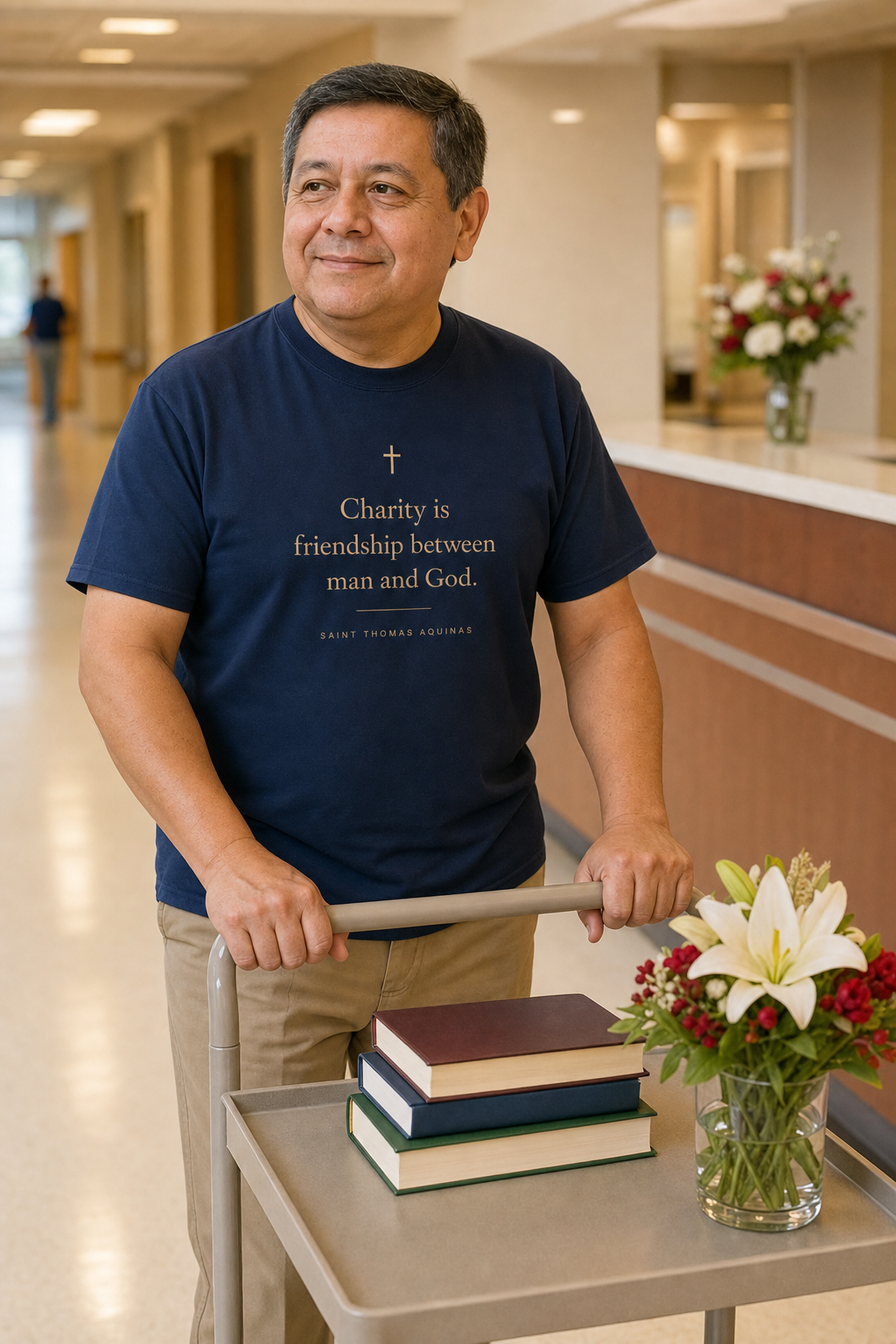 saint-thomas-aquinas-t-shirt lifestyle · Navy