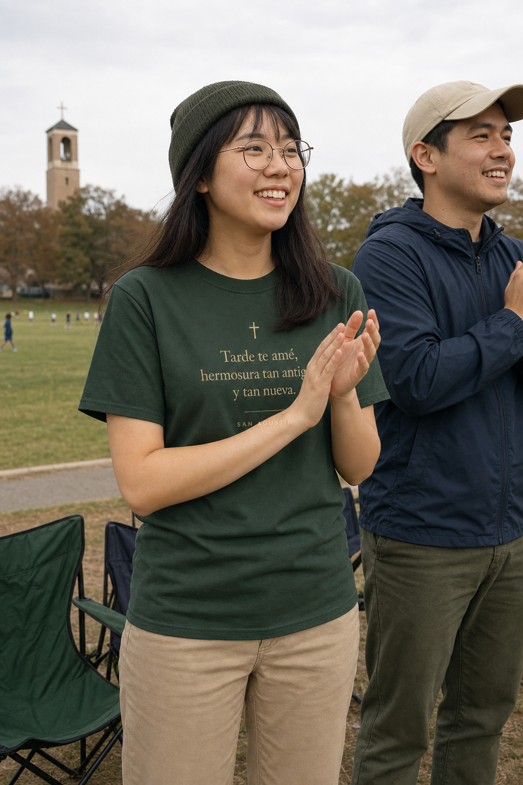 san-agustin-t-shirt lifestyle · Forest Green