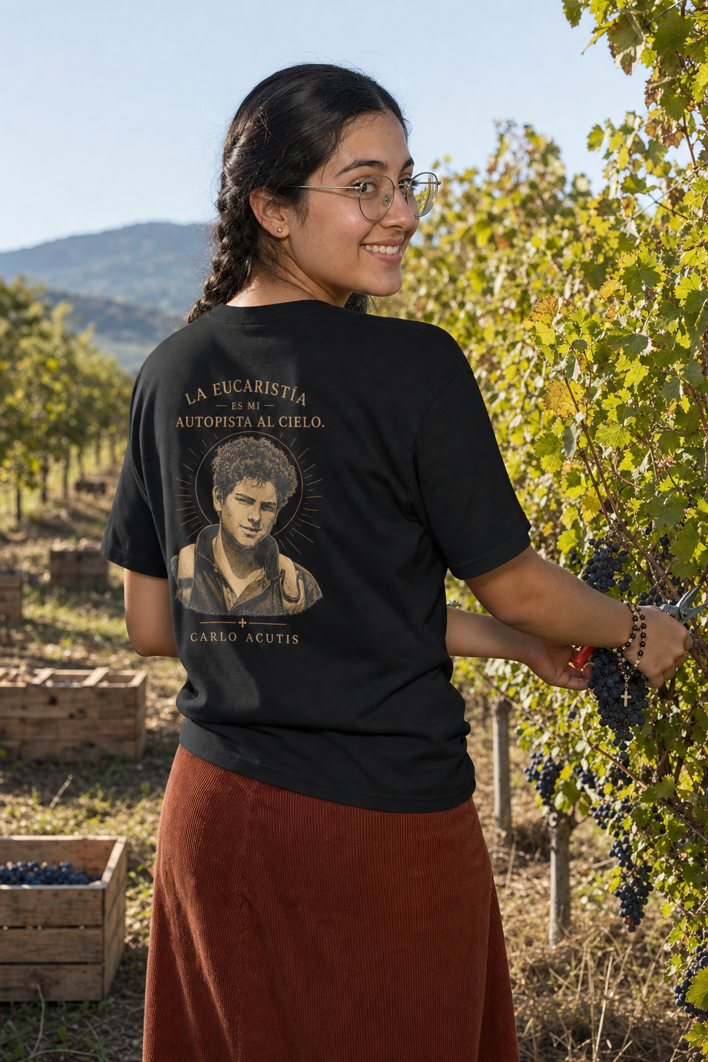 san-carlo-acutis-t-shirt lifestyle · Black