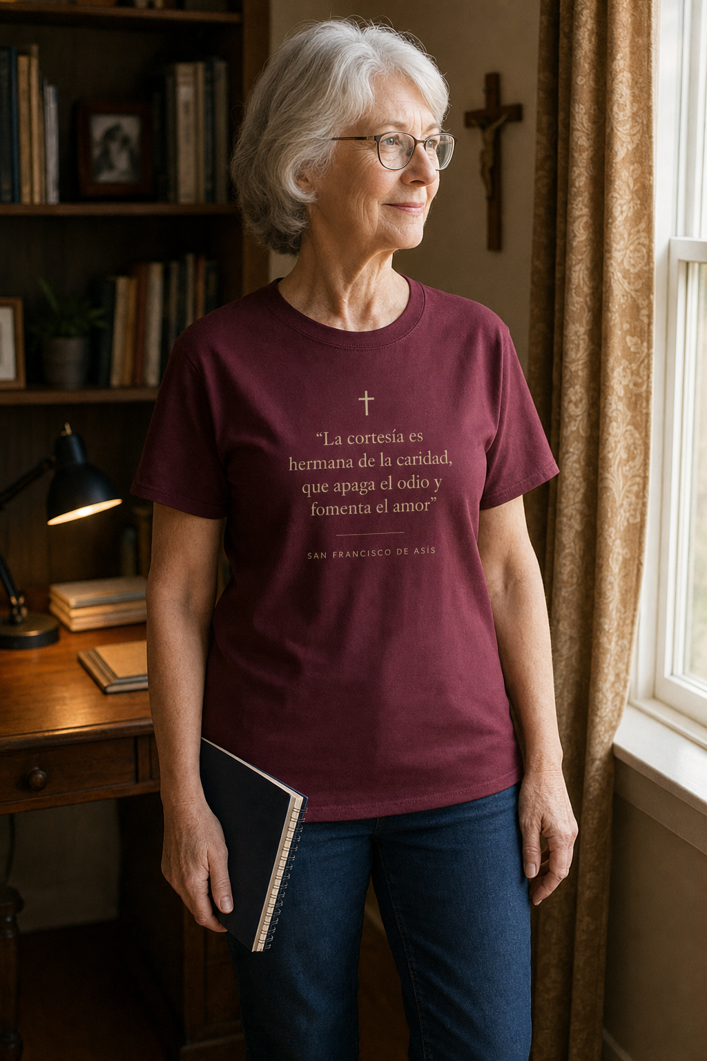 san-francisco-cortesia-t-shirt lifestyle · Maroon