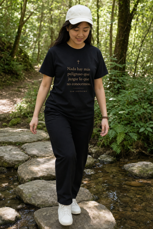 san-jeronimo-verdad-t-shirt lifestyle · Black · bnr-card:womens-clothing