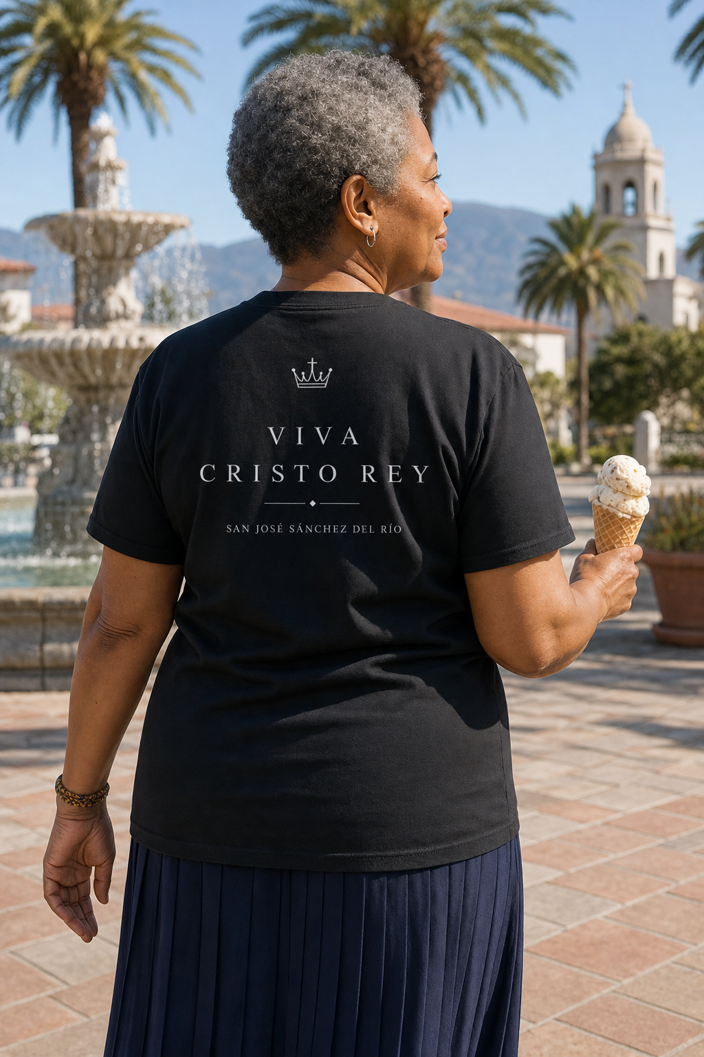 san-jose-sanchez-del-rio-crown-t-shirt lifestyle · Black