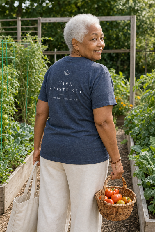 san-jose-sanchez-del-rio-crown-t-shirt lifestyle · Heather Navy · bnr-card:womens-clothing