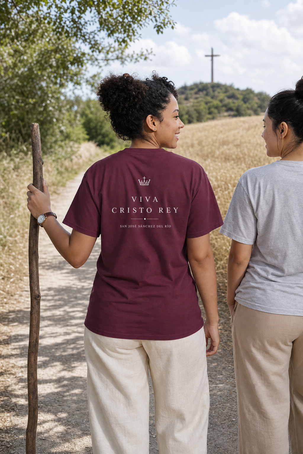 san-jose-sanchez-del-rio-crown-t-shirt lifestyle · Maroon