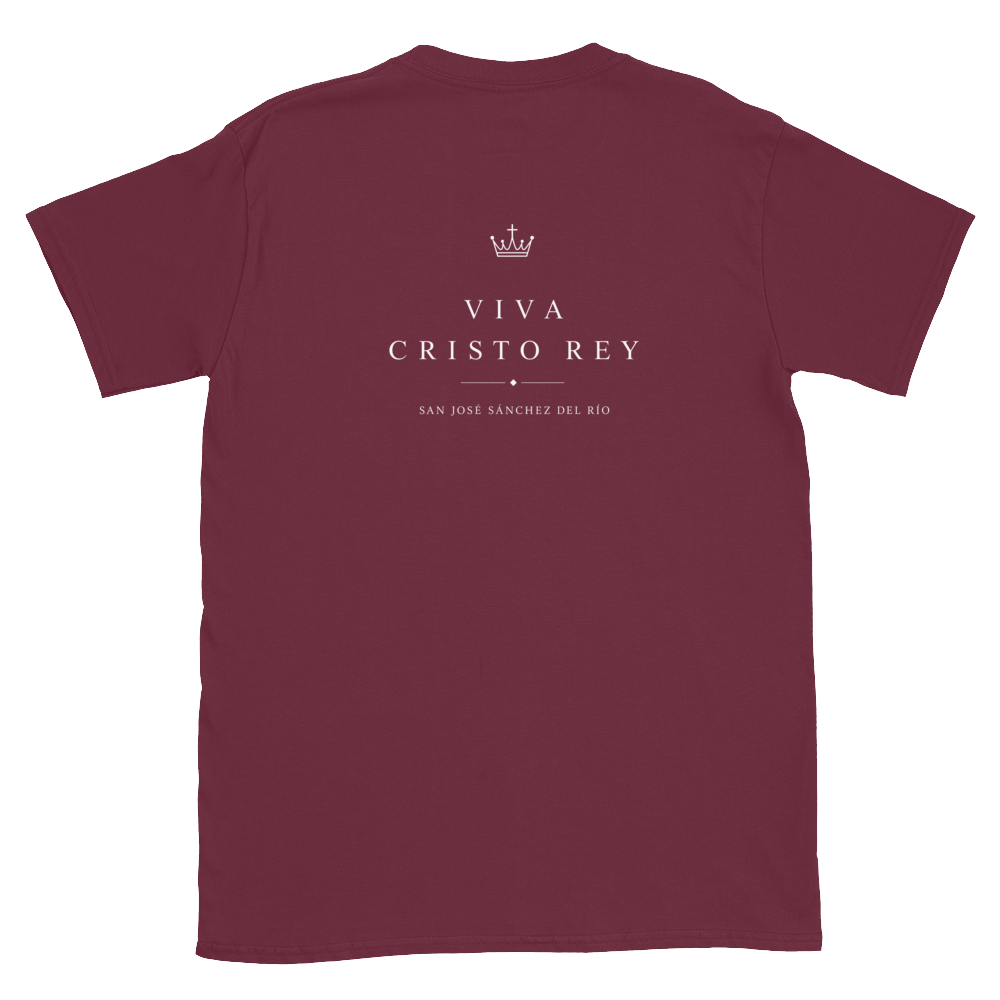San José Sánchez del Río Crown Tee — back · Maroon