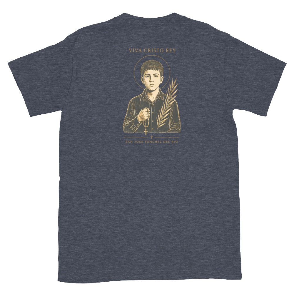 San José Sánchez del Río Tee — back · Heather Navy