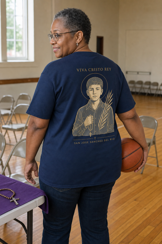 san-jose-sanchez-del-rio-t-shirt lifestyle · Navy · bnr-card:womens-clothing