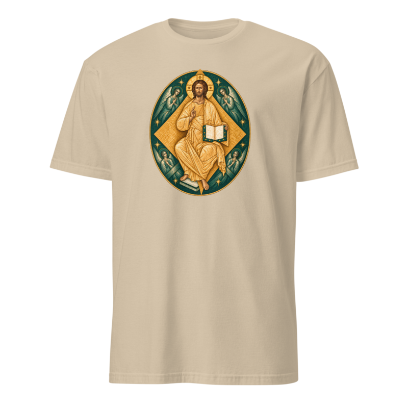 christ-in-majesty-tee Softstyle Flat · Sand