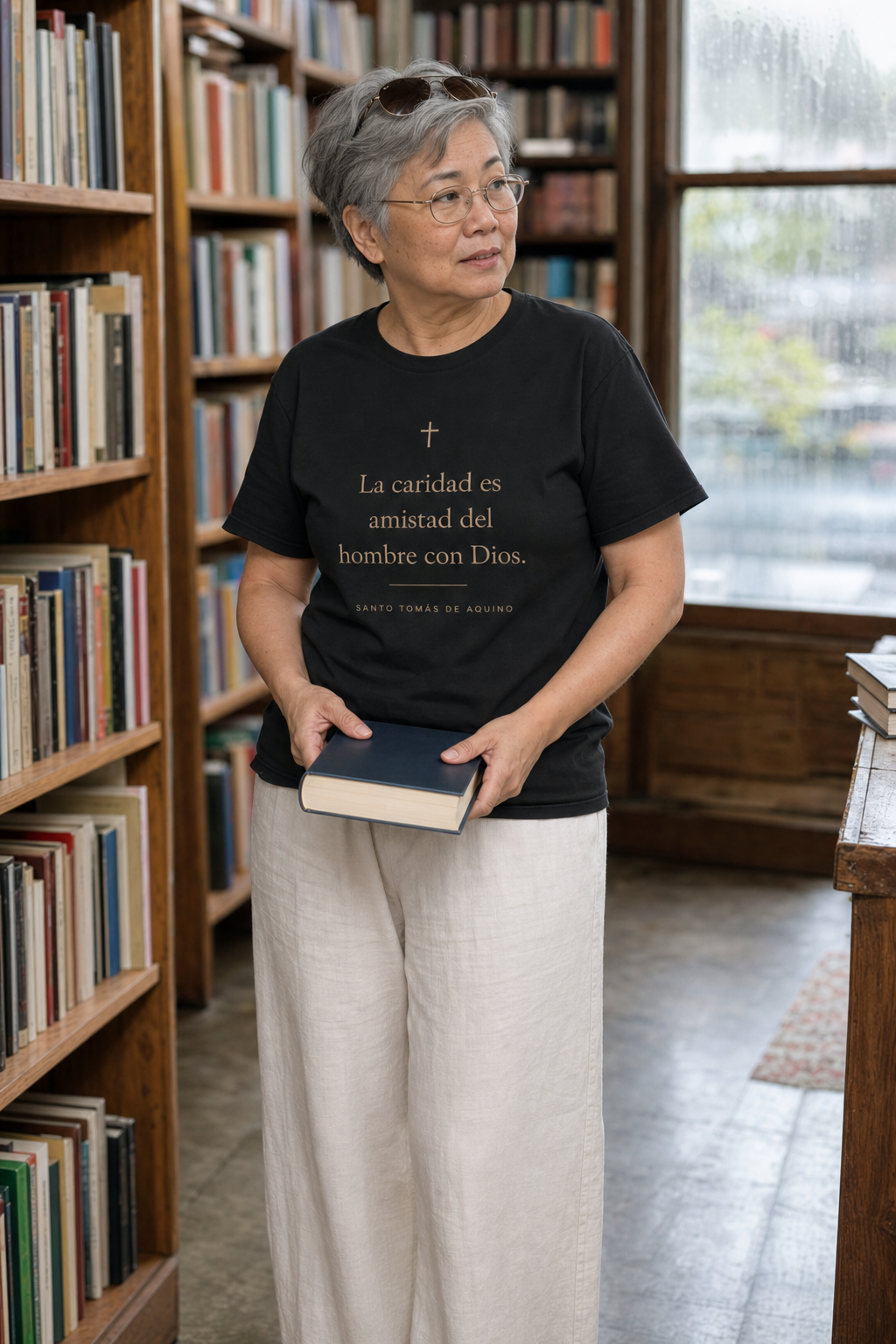 santo-tomas-caridad-t-shirt lifestyle · Black