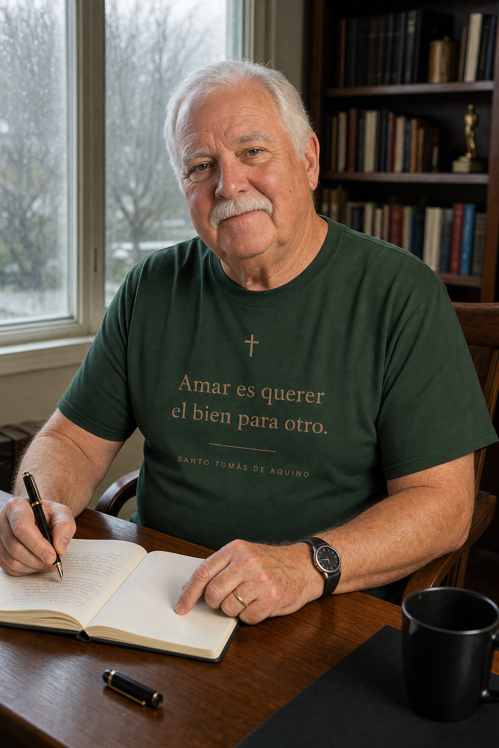 santo-tomas-de-aquino-t-shirt lifestyle · Forest Green