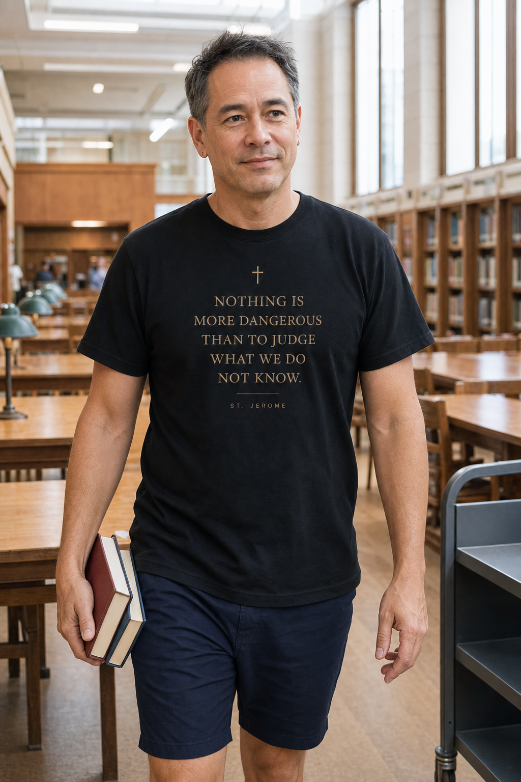 st-jerome-truth-t-shirt lifestyle · Black
