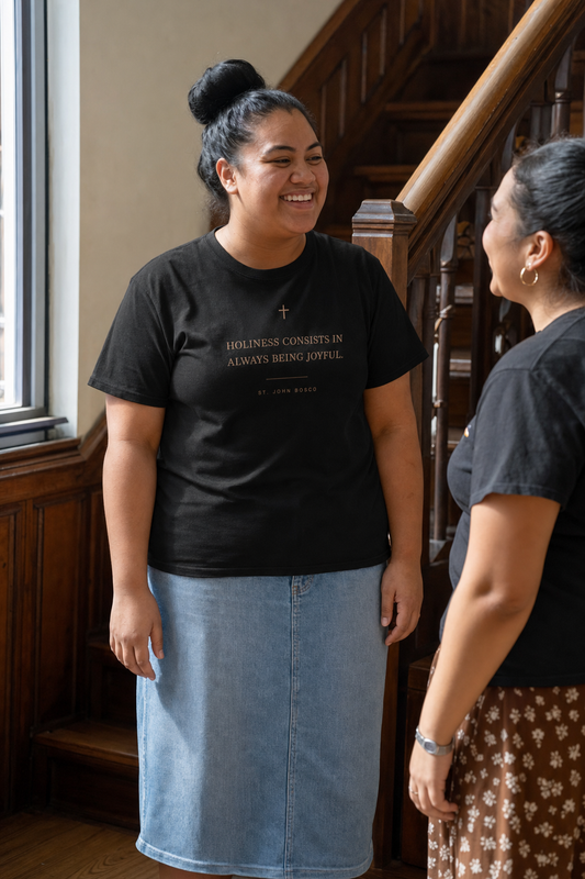 st-john-bosco-t-shirt lifestyle · Black · bnr-card:womens-clothing