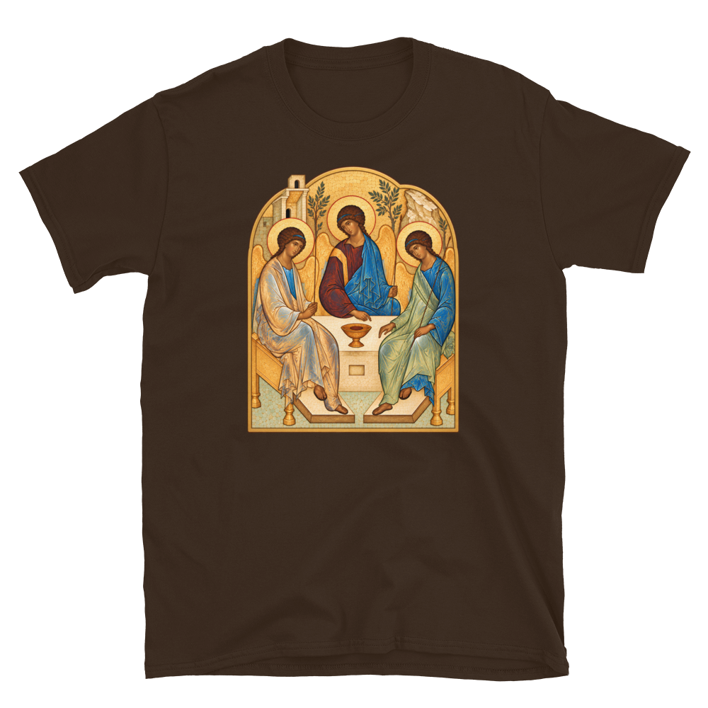 the-holy-trinity-tee Softstyle Flat · Dark Chocolate