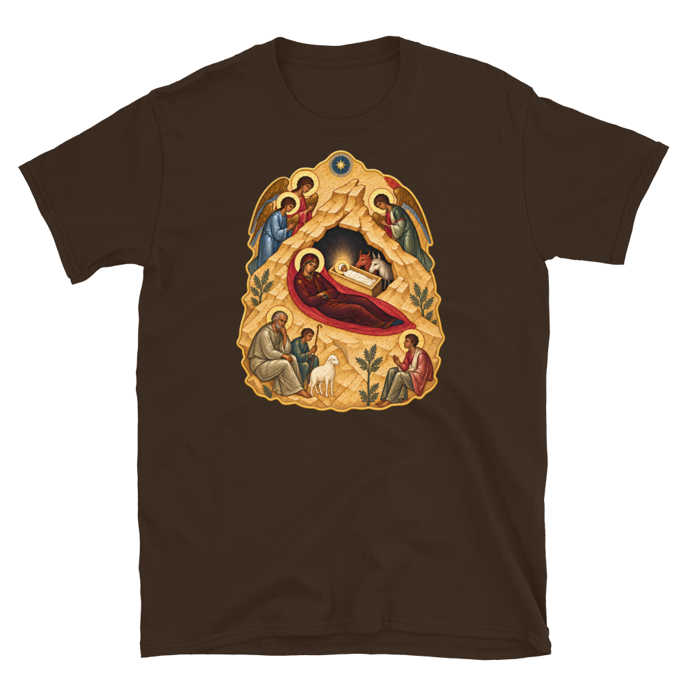 the-nativity-of-the-lord-tee Softstyle Flat · Dark Chocolate