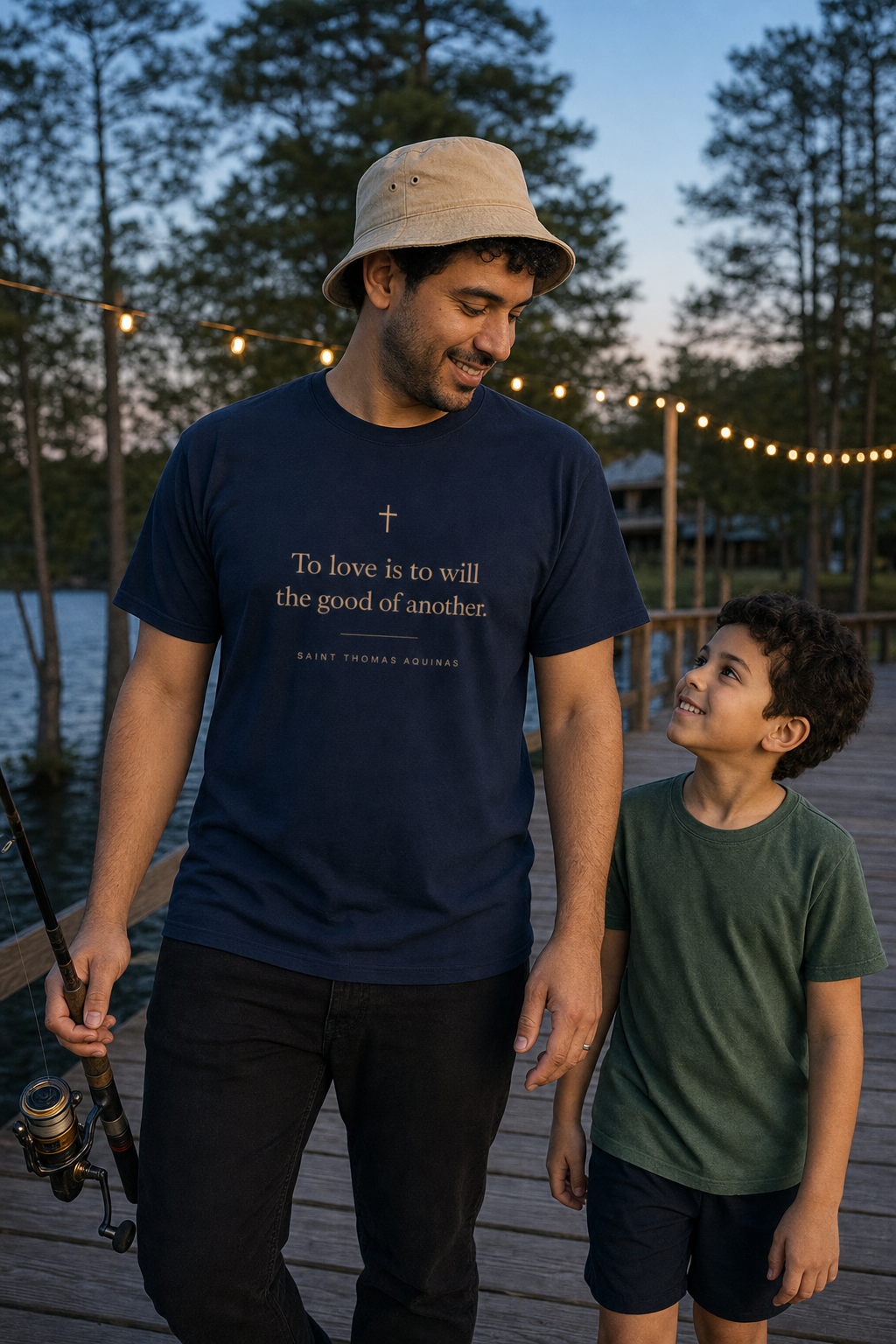 thomas-aquinas-love-t-shirt lifestyle · Navy