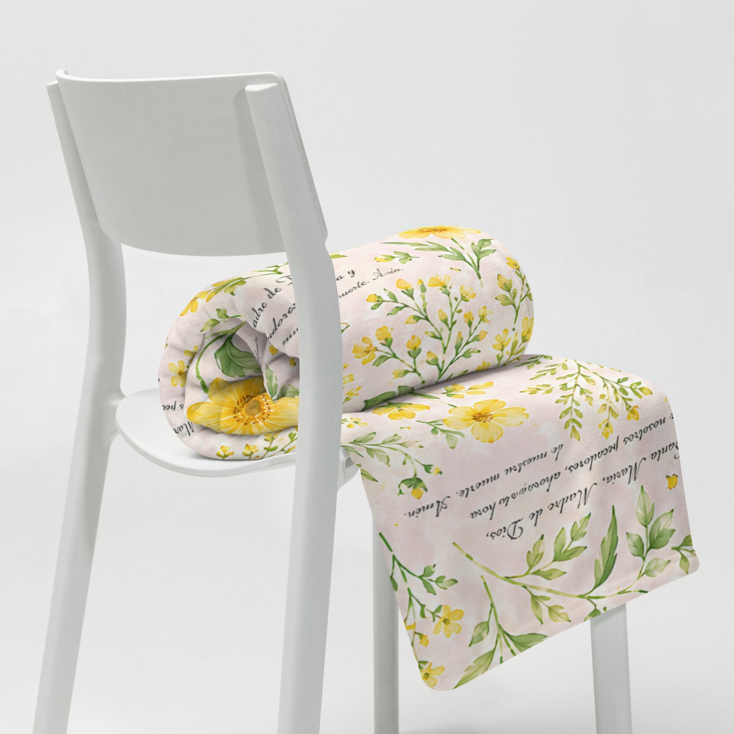 Golden Daisy Santa María Floral Prayer Throw Blanket