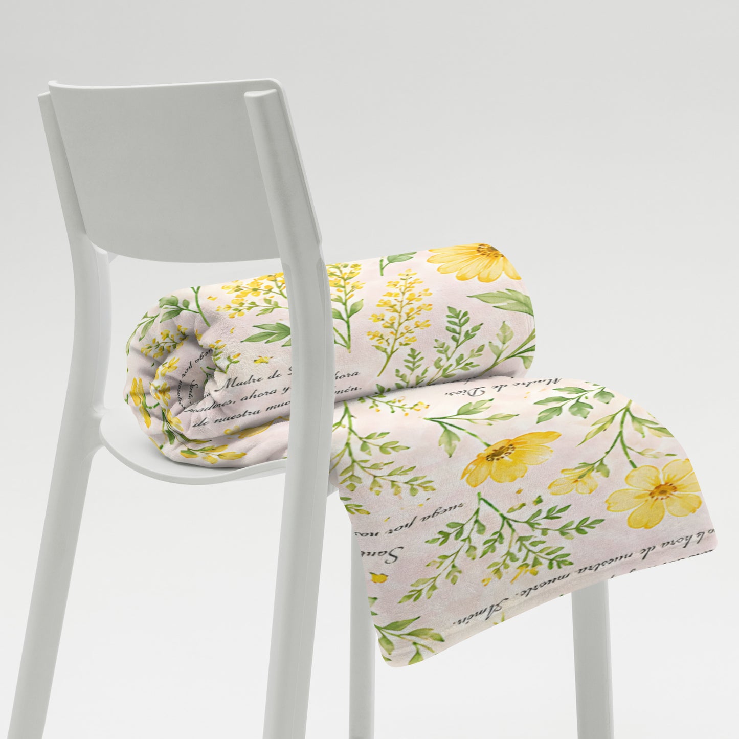 Golden Daisy Santa María Floral Prayer Throw Blanket