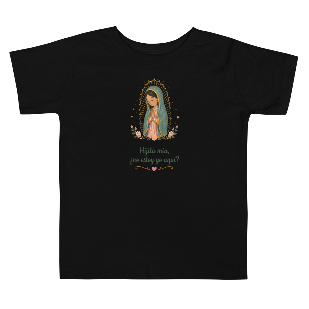 Hijita Mía Guadalupe Toddler — Printful flat · Black