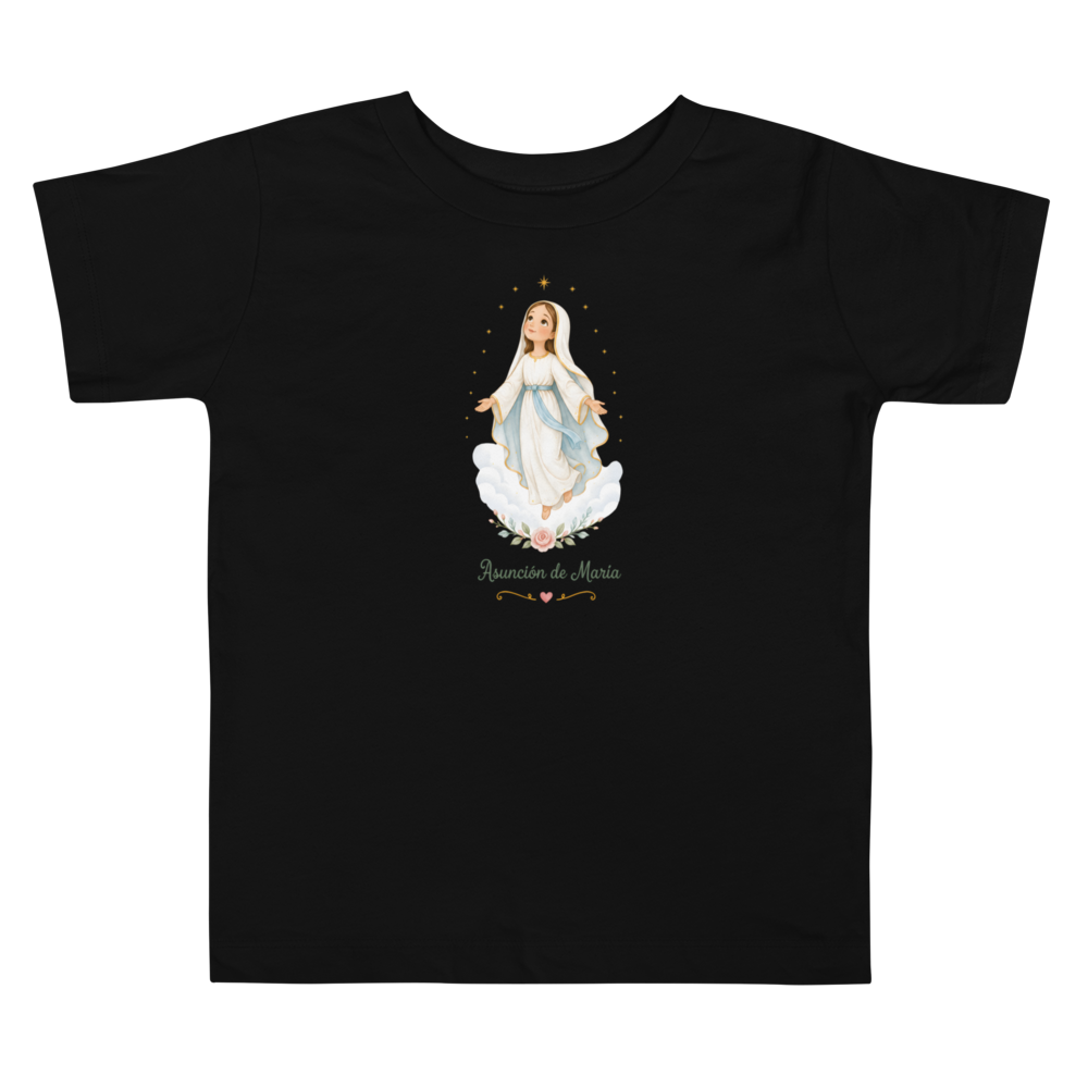 Asunción de María Toddler — Printful flat · Black